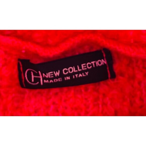 CH New Collection Made In Italy Hot Pink Turtleneck Sleeveless Sweater Small - Picture 2 of 4